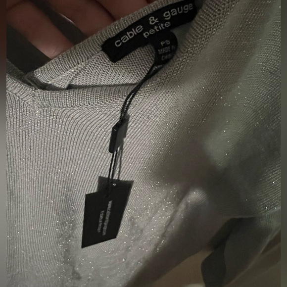 Silver Sparkle knit sweater top grey - Picture 5 of 5